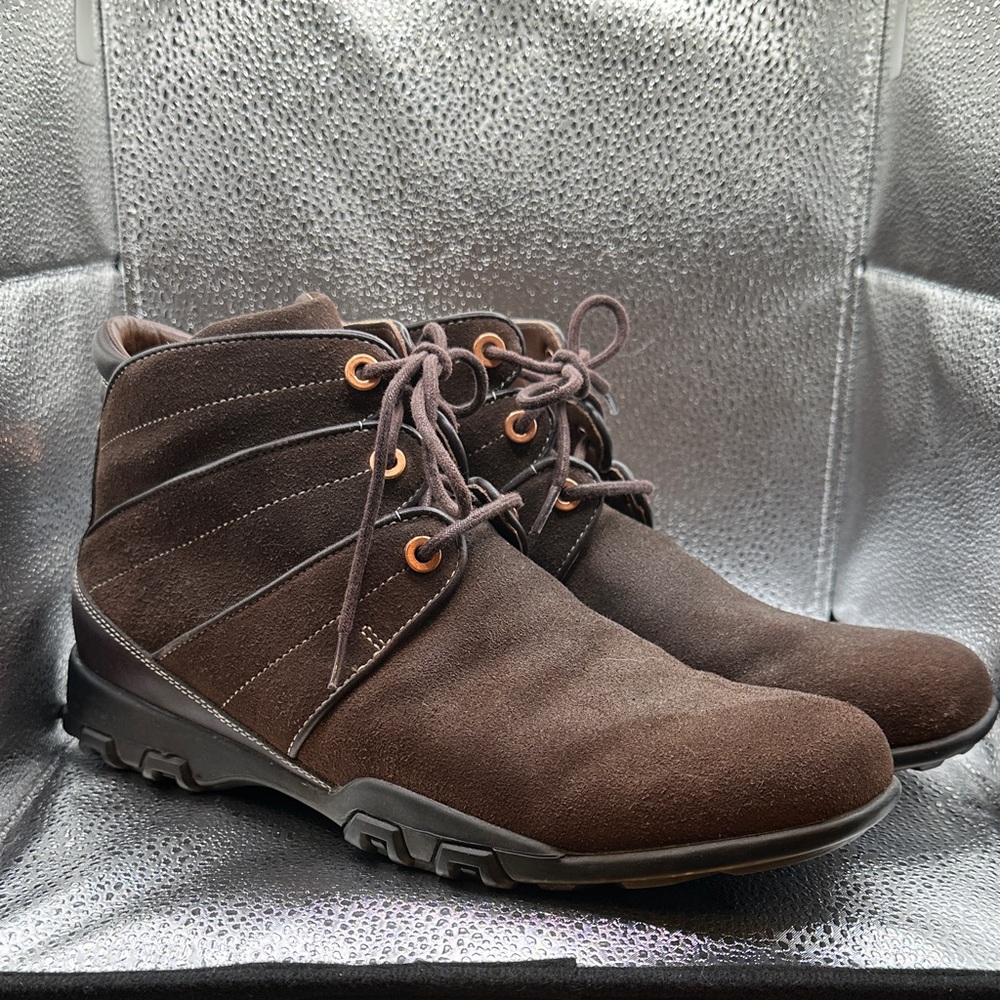 Cole Haan Women's Dark Brown Suede Lace-Up Boots
